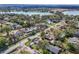 An aerial view of a residential neighborhood in a lakeside community at 2384 Orange Capital Ct, Eustis, FL 32726