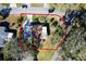 Aerial view of home and surrounding lot at 25547 Belle Helene, Leesburg, FL 34748