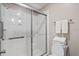 Clean bathroom with shower and toilet at 819 Bolivar St, The Villages, FL 32159