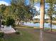 Enjoy lake views from this relaxing patio at 819 Bolivar St, The Villages, FL 32159