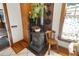 Antique wood stove adds character to this kitchen area at 9210 County Road 48, Yalaha, FL 34797