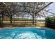 Inviting pool area showcasing a screened enclosure and serene water views at 16825 Sunrise Vista Dr, Clermont, FL 34714