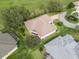 Aerial view of the property showcasing the roof, landscaping, and proximity to neighboring homes at 17652 Se 120Th Ter, Summerfield, FL 34491