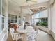 Enclosed lanai with comfortable seating, ideal for relaxing or entertaining at 17652 Se 120Th Ter, Summerfield, FL 34491