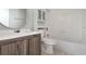 Bathroom with a classic vanity, toilet, and a shower-tub combination offers a clean design at 2804 N Powers Dr # 27, Orlando, FL 32818