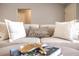 Comfortable living room featuring a stylish sofa with decorative pillows and a book on the coffee table at 3218 Woodridge Dr, The Villages, FL 32162