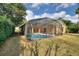 Backyard view of an enclosed pool area, showcasing privacy and ample space for outdoor activities at 3310 Osprey Hill St, Clermont, FL 34714