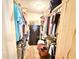 Walk-in closet features built-in shelving, hanging rods, and a secure Liberty Safe at 37807 Felkins Rd, Leesburg, FL 34788