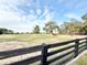 Picturesque pasture scene with a black wooden fence and grazing horses under a clear blue sky at 37807 Felkins Rd, Leesburg, FL 34788