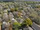 Aerial view of the property showcasing its location in a lush, tree-filled neighborhood at 3812 Westerham Dr, Clermont, FL 34711