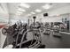 A view of the gym, with its exercise equipment and mirrors at 5095 China Sea Dr, Tavares, FL 32778