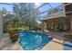 Inviting pool and spa with covered patio at 5910 Lake Emma Ct, Groveland, FL 34736