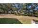 Spacious backyard surrounded by mature trees and a chainlink fence at 10413 Lake Hill Dr, Clermont, FL 34711