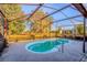 Enclosed pool area with a caged cover, offering a private and secure outdoor enjoyment at 11325 Michael John Rd, Howey In The Hills, FL 34737