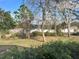 Beautiful backyard with mature trees and partial view of community pond at 11425 Alameda Sandra Dr, Clermont, FL 34711