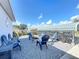 The backyard with a cozy fire pit area, great for entertaining or relaxing outdoors at 119 Cory Ct, Auburndale, FL 33823