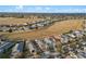 Aerial view of the community showing wide greenbelts between neighborhoods at 123 Bayou Bend Rd, Groveland, FL 34736