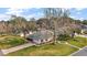 Expansive aerial view of a home surrounded by lush greenery and mature trees, showcasing its curb appeal at 19215 Park Place Blvd, Eustis, FL 32736