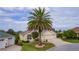 Charming single-Gathering home with a well-kept lawn and a mature palm tree in the front yard at 2190 Derringer Ave, The Villages, FL 32162