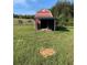 Red outbuilding with a covered porch, sitting on green grass at 22244 County Road 455, Howey In The Hills, FL 34737