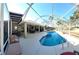 An aerial view of the spacious lanai with pool at 255 Matisse Ave, The Villages, FL 32162