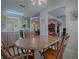 Open dining area featuring laminate flooring, with a view of the kitchen and living areas at 305 Ranchwood Dr, Leesburg, FL 34748