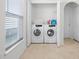 Functional laundry room featuring a modern washer and dryer at 464 Dominish Estates Dr, Apopka, FL 32712