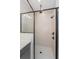 Modern walk-in shower with rainfall shower head at 5097 Grand Teton Ct, Deland, FL 32724