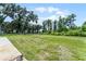 Expansive backyard with lush green lawn and mature trees at 9905 Skylark Ln, Groveland, FL 34736