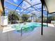 Screened pool with inground hot tub and surrounding trees at 100 Grand Reserve Dr, Davenport, FL 33837