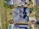 Aerial view outlining the property lines, displaying the home's layout and surrounding landscape at 16126 Bristol Lake Cir, Orlando, FL 32828