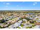 Picturesque aerial shot showcasing a peaceful neighborhood, lake, and golf course at 1914 Antonia Pl, The Villages, FL 32159