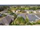 Aerial shot depicting multiple house roofs in a neighborhood, showcasing the greenery and community layout at 2022 Abordale Ln, The Villages, FL 32162