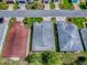 Aerial view showcasing the roof and yard between neighboring homes at 32708 Westwood Loop, Leesburg, FL 34748