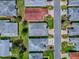 A high angle aerial view of a neighborhood and this home's location at 32708 Westwood Loop, Leesburg, FL 34748