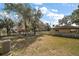 Large grassy backyard with trees and privacy fence at 401 S 6Th St, Leesburg, FL 34748