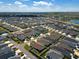 Wide aerial shot showcasing the neighborhood, surrounding landscape, and community layout with picturesque views at 6576 Merrill Ln, The Villages, FL 34762