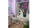 Bathroom with lavatory, shower and colorful accents at 6576 Merrill Ln, The Villages, FL 34762