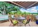 Outdoor deck features a dining table and chairs with a retractable awning at 840 2Nd St, Clermont, FL 34711