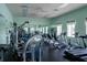 Well-equipped fitness center with modern exercise machines and mirrored walls at 8682 Bridgeport Bay Cir, Mount Dora, FL 32757