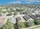 Aerial view of a residential neighborhood with tree-lined streets and well-kept lawns on a sunny day at 4078 Waltham Forest Dr, Tavares, FL 32778