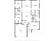 Detailed floor plan showcasing the layout of the house, including bedrooms, living room, kitchen, and bathrooms at 4078 Waltham Forest Dr, Tavares, FL 32778