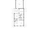 Floor plan displaying the first floor layout, with open living area, garage, and screened porch at 559 Juniper Springs Dr, Groveland, FL 34736