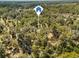 Aerial view of land with home locator; tree coverage at 580 Mercers Fernery Rd., Deland, FL 32720