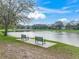 Enjoy serene lake views from park benches, offering a peaceful retreat and community space at 701 Brigadoon Cir, Leesburg, FL 34788