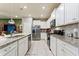 Bright kitchen features granite counters, stainless steel appliances, and white cabinetry at 7581 Oak Spring Ln, Davenport, FL 33837