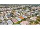 Community aerial showcasing meticulously landscaped homes, lush greenery, and well-planned streets at 17454 Se 81St Newberry Ct, The Villages, FL 32162