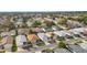 An aerial view showcasing a serene residential neighborhood with a variety of well-kept homes and lush greenery at 17454 Se 81St Newberry Ct, The Villages, FL 32162