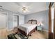 Cozy bedroom with closet, ceiling fan, and bright light at 17454 Se 81St Newberry Ct, The Villages, FL 32162