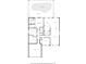 Detailed floor plan featuring a pool, kitchen, primary bedroom, bedrooms, dining area and living room at 1212 Windy Bluff Dr, Minneola, FL 34715